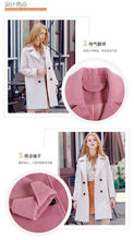 Load image into Gallery viewer, 2018 New Brand Women's Apparel Pure Collar Double-row Button Wool Overcoat 97031