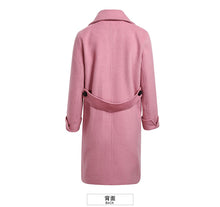 Load image into Gallery viewer, 2018 New Brand Women's Apparel Pure Collar Double-row Button Wool Overcoat 97031