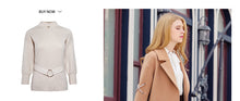 Load image into Gallery viewer, Camel single-row button-down long-sleeved woolen overcoat 97029