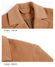Load image into Gallery viewer, Camel single-row button-down long-sleeved woolen overcoat 97029