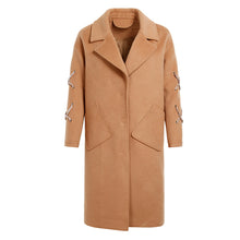 Load image into Gallery viewer, Camel single-row button-down long-sleeved woolen overcoat 97029