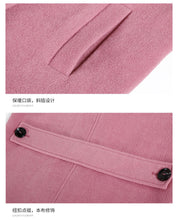 Load image into Gallery viewer, 2018 New Brand Women's Apparel Pure Collar Double-row Button Wool Overcoat 97031