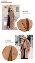 Load image into Gallery viewer, Camel single-row button-down long-sleeved woolen overcoat 97029