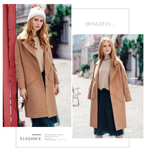 Load image into Gallery viewer, Camel single-row button-down long-sleeved woolen overcoat 97029