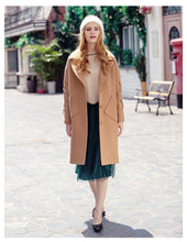 Load image into Gallery viewer, Camel single-row button-down long-sleeved woolen overcoat 97029