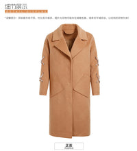 Load image into Gallery viewer, Camel single-row button-down long-sleeved woolen overcoat 97029
