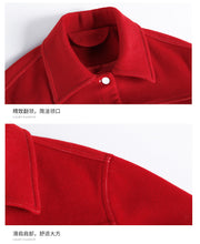 Load image into Gallery viewer, 2018 Winter New Korean Edition Women's Pure Color Turnback Coat Single Clock Short Hair Coat 97036