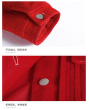 Load image into Gallery viewer, 2018 Winter New Korean Edition Women's Pure Color Turnback Coat Single Clock Short Hair Coat 97036