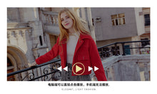 Load image into Gallery viewer, 2018 Winter New Korean Edition Women's Pure Color Turnback Coat Single Clock Short Hair Coat 97036
