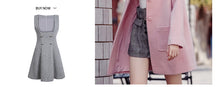 Load image into Gallery viewer, 2018 New Brand Women's Rabbit Ear Hoodie Coat Single-row Button Wool Coat 97066