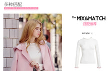 Load image into Gallery viewer, 2018 New Brand Women's Rabbit Ear Hoodie Coat Single-row Button Wool Coat 97066