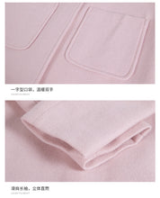Load image into Gallery viewer, 2018 New Brand Women's Rabbit Ear Hoodie Coat Single-row Button Wool Coat 97066
