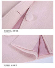 Load image into Gallery viewer, 2018 New Brand Women's Rabbit Ear Hoodie Coat Single-row Button Wool Coat 97066