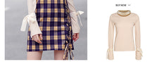 Load image into Gallery viewer, 2018 new brand ladies'Plaid suspender skirt zipper spliced dress 69051