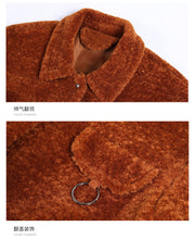 Load image into Gallery viewer, Winter 2018 New Women's Single-row Button and Thickened Thermal Fur Short-style Jacket 97075