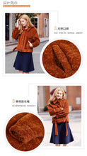 Load image into Gallery viewer, Winter 2018 New Women's Single-row Button and Thickened Thermal Fur Short-style Jacket 97075