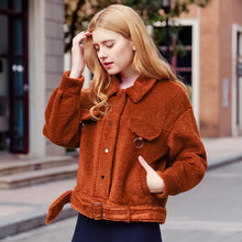 Load image into Gallery viewer, Winter 2018 New Women's Single-row Button and Thickened Thermal Fur Short-style Jacket 97075