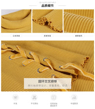 Load image into Gallery viewer, New Winter 2008 Women's High-collar Horn Long-sleeved Bottom Knitted Shirt 58875