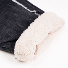 Load image into Gallery viewer, "48 yuan will not be refunded or exchanged for clearance at the end of the season" 9-minute pants with raw edge stitching side striped jeans female 786