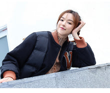 Load image into Gallery viewer, [Clearing the warehouse and killing 86 yuan per second without refund or exchange] Down cotton jacket, women's stitching cotton jacket, women's bread jacket 2253