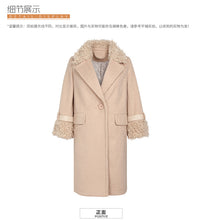 Load image into Gallery viewer, 2018 new brand women's wear Albaca lamb wool jacket cotton woolen overcoat 97079