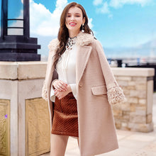 Load image into Gallery viewer, 2018 new brand women's wear Albaca lamb wool jacket cotton woolen overcoat 97079