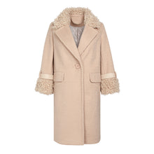 Load image into Gallery viewer, 2018 new brand women's wear Albaca lamb wool jacket cotton woolen overcoat 97079