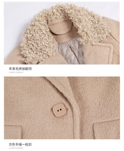 Load image into Gallery viewer, 2018 new brand women's wear Albaca lamb wool jacket cotton woolen overcoat 97079