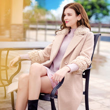 Load image into Gallery viewer, 2018 new brand women's wear Albaca lamb wool jacket cotton woolen overcoat 97079