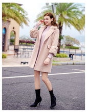 Load image into Gallery viewer, 2018 new brand women's wear Albaca lamb wool jacket cotton woolen overcoat 97079