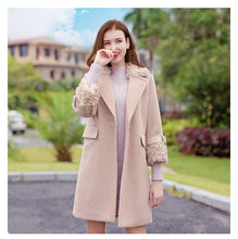 Load image into Gallery viewer, 2018 new brand women's wear Albaca lamb wool jacket cotton woolen overcoat 97079