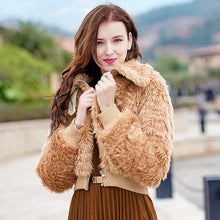 Load image into Gallery viewer, 2018 New Brand Woman's Fur Warming and Thickening Plush Jacket 97083