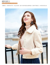 Load image into Gallery viewer, 2018 Winter New Women's Coat Coat Single Clock Short Warm Plush Coat 97081