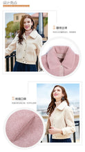 Load image into Gallery viewer, 2018 Winter New Women's Coat Coat Single Clock Short Warm Plush Coat 97081