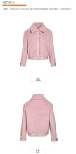 Load image into Gallery viewer, 2018 Winter New Women's Coat Coat Single Clock Short Warm Plush Coat 97081
