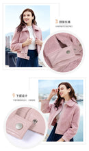 Load image into Gallery viewer, 2018 Winter New Women's Coat Coat Single Clock Short Warm Plush Coat 97081