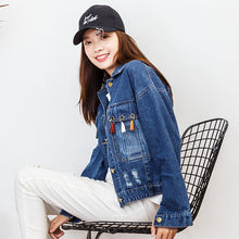 Load image into Gallery viewer, Cowboy jacket, short, 100-set long-sleeved jacket 7002