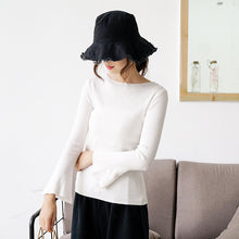 Load image into Gallery viewer, [No refund, no change at the end of the season] Women 148 with round collar, slim pullover, knitted bottom sweater