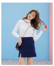Load image into Gallery viewer, "36 yuan will not be refunded or changed at the end of the season" round neck padded knit sweater long sleeve tight bottoming shirt 910 women