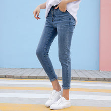 Load image into Gallery viewer, High-waist jeans, skinny little-legged pants, student pencil pants 1027