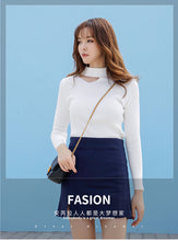 Load image into Gallery viewer, "36 yuan will not be refunded or changed at the end of the season" round neck padded knit sweater long sleeve tight bottoming shirt 910 women
