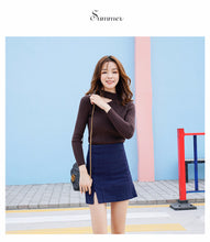Load image into Gallery viewer, "36 yuan will not be refunded or changed at the end of the season" round neck padded knit sweater long sleeve tight bottoming shirt 910 women