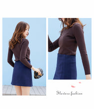 Load image into Gallery viewer, "36 yuan will not be refunded or changed at the end of the season" round neck padded knit sweater long sleeve tight bottoming shirt 910 women