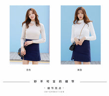 Load image into Gallery viewer, "36 yuan will not be refunded or changed at the end of the season" round neck padded knit sweater long sleeve tight bottoming shirt 910 women