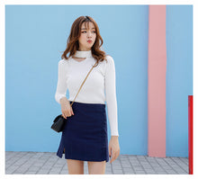 Load image into Gallery viewer, "36 yuan will not be refunded or changed at the end of the season" round neck padded knit sweater long sleeve tight bottoming shirt 910 women