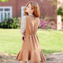 Load image into Gallery viewer, 2018 new brand women's trumpet sleeves Lotus leaf skirt temperament lady dress 69117