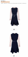Load image into Gallery viewer, 2018 new brand women's trumpet sleeves Lotus leaf skirt temperament lady dress 69117