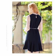 Load image into Gallery viewer, 2018 new brand women's trumpet sleeves Lotus leaf skirt temperament lady dress 69117
