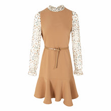 Load image into Gallery viewer, 2018 new brand women's trumpet sleeves Lotus leaf skirt temperament lady dress 69117