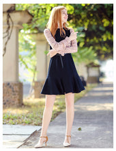 Load image into Gallery viewer, 2018 new brand women's trumpet sleeves Lotus leaf skirt temperament lady dress 69117